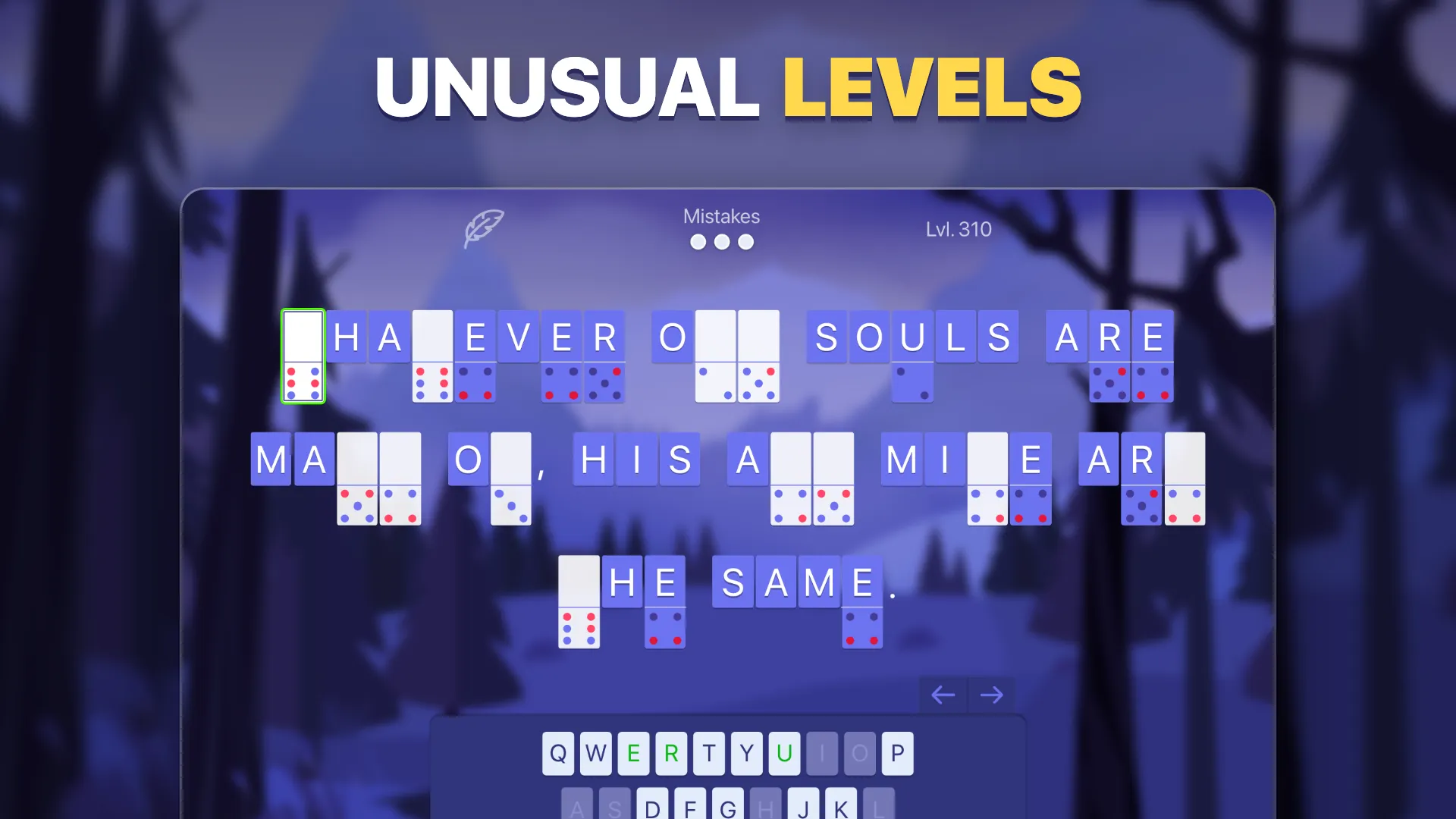 A level with dice instead of numbers